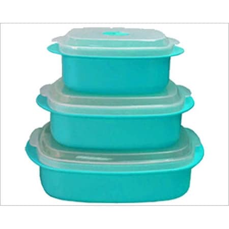 Reston Lloyd Reston Lloyd 20702 Microwave Cookware & Storage Set  Turquoise 20702